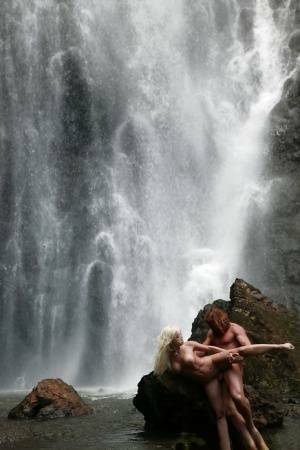 Stunning milf Jesse Jane fucks outdoor in the waterfall on cam on ladyda.com