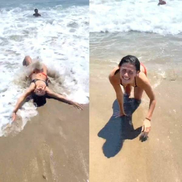 Charli D’Amelio Bikini Beach Fun Video Leaked - Usa on ladyda.com
