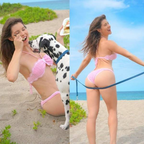 Amanda Cerny Candid Beach Bikini Set Leaked - Usa on ladyda.com