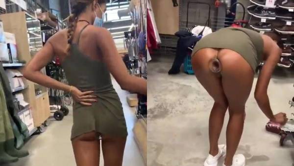 Shopping Mall With Anal Butt Plug Public Video on ladyda.com