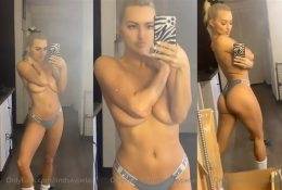 Lindsey Pelas Topless Mirror Selfie Video on ladyda.com