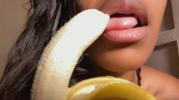 Crishhh ASMR - Slow Sensual Sucking Banana and Touching on ladyda.com