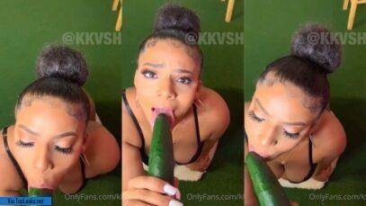 Sexy Kkvsh Learns To Blowjob On A Big Cucumber on ladyda.com