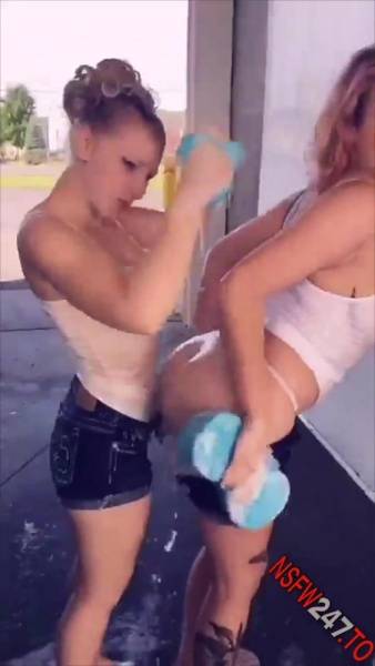 Asia Riggs & Audrey Spocket sexy car wash snapchat premium xxx porn videos on ladyda.com