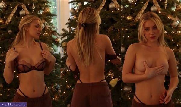 Daisy Keech Nude Christmas Topless Covered Video on ladyda.com