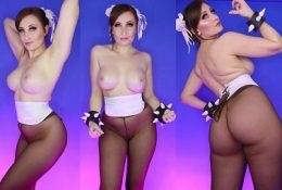 Holly Wolf Chun Li Cosplay Topless Video Leaked on ladyda.com