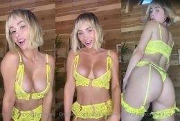 Sara Jean Underwood Sexy Yellow Lingerie Video Leaked on ladyda.com