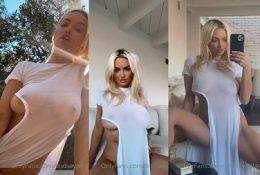Lindsey Pelas White Transparent Dress Tease Video Leaked on ladyda.com