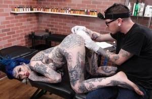 Tattoo enthusiast Amber Luke gets fucked after getting a new tat on ladyda.com