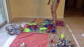 Isis Love painting naked - OnlyFans free porn on ladyda.com