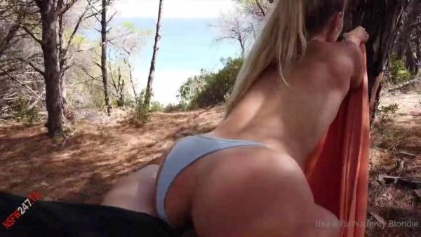BeautifulNaughtyBlondie gets fucked in the forest porn videos on ladyda.com
