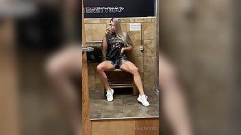 Therealbrittfit 9 times out of 10 whenever i go into a public bathroom it isn t to use it if only... on ladyda.com