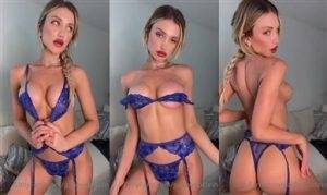 Gabby Epstein Nude Blue Lingerie Teasing Video Leaked on ladyda.com