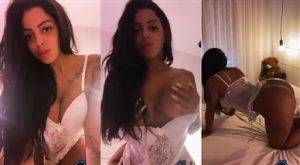 Stephanie Silveira Nude White Lingerie Teasing Video Leaked on ladyda.com