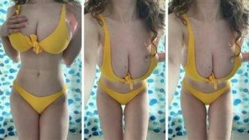 Tina Kye Yellow bikini Nude Video on ladyda.com