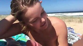 Elle Knox POV blowjob public beach - OnlyFans free porn on ladyda.com