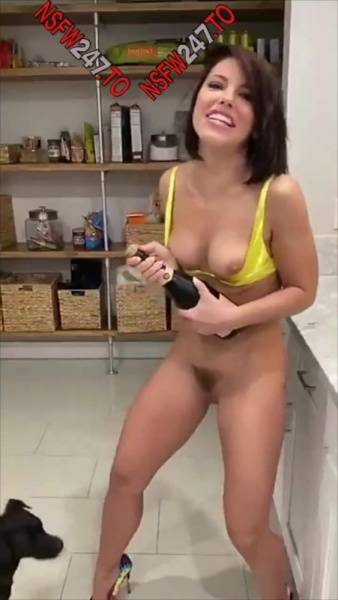 Adriana Chechik masturbating till squirt & drinking it snapchat premium xxx porn videos on ladyda.com