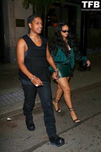 Rihanna & ASAP Rocky Enjoy a Date Night at the Ned Hotel on ladyda.com