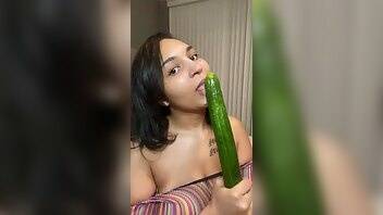 Youngyyonce sneak peek of my own version of the cucumber challenge onlyfans leaked video on ladyda.com