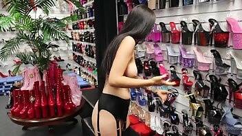 Stockingsheelsandboobs rose gets to pick out a pair of shoes after her youtube reviews nude of co... on ladyda.com