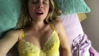 Sydney Sweeney on her back with her big breasts heaving in pleasure is a great look on ladyda.com