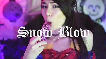 EmilyGrey_ SnowBlows Glass Dildo Blowjob Premium XXX Porn Video on ladyda.com