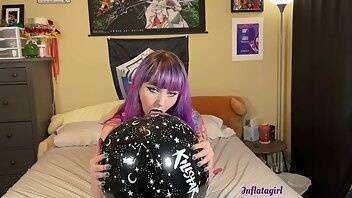 Inflatagirl cumming on goth beach ball with vibrator xxx video on ladyda.com