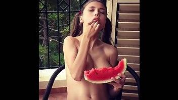 Mila Azul nude eating watermelon premium free cam snapchat & manyvids porn videos on ladyda.com