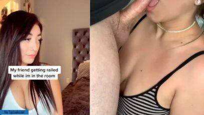 Sexy babe is waiting for her boyfriend to fuck her, while he gave TikTok dick sucking to his girlfriend on ladyda.com
