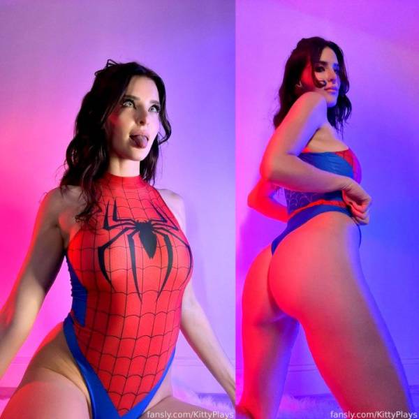 Kittyplays Sexy Spiderman Costume Fansly Set Leaked on ladyda.com