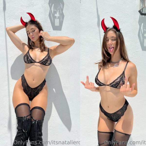 Natalie Roush Devil Sheer Lingerie Onlyfans Set Leaked on ladyda.com